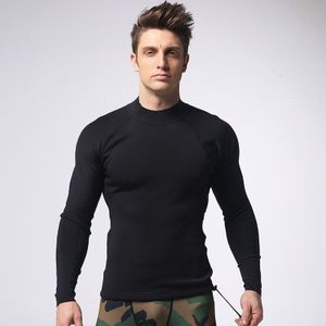 Mannen Gym 1.5Mm Neopreen T-shirt Lange Mouw Hoge Elastische Vest Body Shaper Afslanken Sportwear Tops