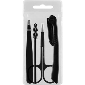 Women Men Stainless Steel Eyebrow Shaping Eyebrow Razor Scissors Tweezers Eyebrow Kit Trimmers Set Tools