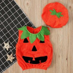 Kids Halloween Kostuum Pompoen Baby Kids Rompertjes Set voor Halloween Jumpsuit Hoed Baby Set Meisje Jongens Kids Kleding Spelen Kleding