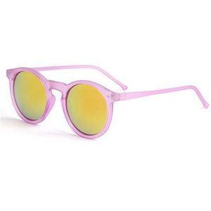 Vintage Ronde Zonnebril Lichtgewicht Kleurrijke Frame Zonnebril Eyewear Met UV400 Bescherming