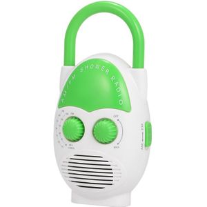 Mini Badkamer Top Handvat Draagbare Grote Knop Opknoping Batterij Aangedreven Douche Radio Waterdichte Luidspreker Am Fm Insteekkaart
