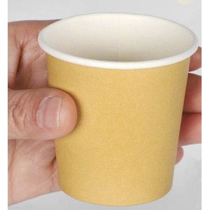 100 Stuks 100 Ml Kleine Wegwerp Koffie Cup 4 Oz Wijn Melk Thee Yoghurt Vruchtensap Drinken Mini Smaak Cup dessert Papier Cups Met Deksel