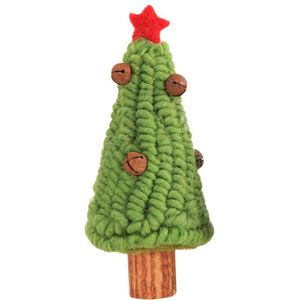 Creatieve Tafelblad Wolvilt Kerstboom Met Tinkle Bells Xmas Desktop Craft Decor Party Ornamenten Voor Kinderen Cadeau Home Sto