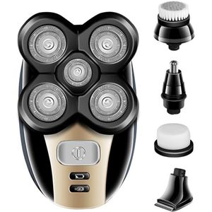 Persoonlijke Elektrische Scheren Scheermes Oplaadbare Tondeuse 5 Scheerapparaat Hoofden Baard Tondeuse Neus Haar Snijden Facial Brush