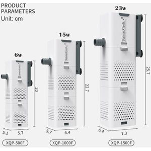 6W/15W/23W Aquarium Filter Waterpomp Fish Tank Dompelpompen Air Zuurstof Interne Pomp Wave maker Multifunctionele Filtratie Rustig