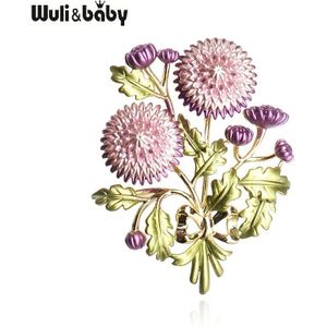 Wuli & Baby Enamel Daisy Flower Broches Voor Vrouwen 2-Kleur Boeket Banch Van Bloem Bruiloften Casual Kantoor broche Pins