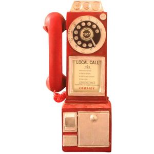 Vintage Draaien Klassieke Look Wijzerplaat Betalen Telefoon Model Retro Booth Home Decoratie Ornament AUG889