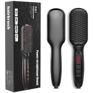 Quick Baard Elektrische Stijltang Multifunctionele Borstel Rechttrekken Haar Kam Draagbare Reizen Styling Tool Voor Mannen