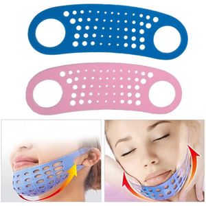 19.6*5.8 Cm Zacht Gezicht Slanke Masker Massage Chin Cheek Lift Siliconeup Afslanken Masker Dunne Riem Band Rimpel V Gezicht Vorm Masker