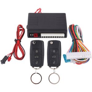 Universele 12V Auto Plastic Deurvergrendeling Vergrendeling Keyless Entry Systeem Centrale Kit Met Led Indicator Zwart