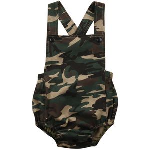 Zomer Unisex Baby Meisje Jongen Camo Bodysuit Mouwloze Jumpsuit Backless Kleding Outfits Leuke Camouflage Kleding Ss