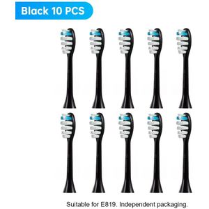 10 Pcs Opzetborstels Voor E819 E810 EC810 Ultrasone Elektrische Tandenborstel Zachte Haren Nozzles Met Verzegelde Verpakking