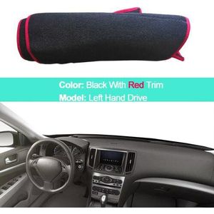 2 Lagen Auto Dashboard Cover Tapijt Cape Voor Infiniti G25 G35 G37 Q40 Q60 Dashmat Zonnescherm Pad