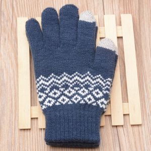 Winter Touchscreen Handschoenen Vrouwen Mannen Warm Stretch Knit Mittens Imitatie Wol Volledige Vinger Guantes Vrouwelijke Gehaakte Luvas Dikker