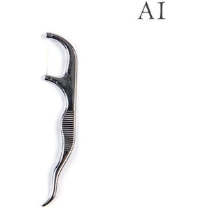 Draagbare Tandenstoker Tas Set Herbruikbare Roestvrij Stalen Metalen Tandenstokers Met Houders Voor Outdoor Picknicks En Camping 4 Stijlen 1 Set