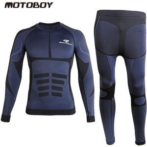 Een set Outdoor Sport Zweet ondergoed absorberende lange Mouwen Motorfiets spier T-Shirt Sneldrogend Ademend Zweet suits