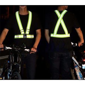 Verstelbare Veiligheid Hoge Zichtbaarheid Reflecterende Vest Gear Strepen Jacket Fietsen Night Vest 1PC