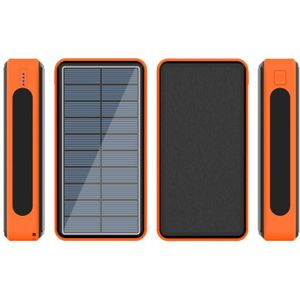 80000Mah Wireless Solar Power Bank Externe Batterij Oplader Pack Voor Xiaomi Samsung Iphone Solar Charger 4 Usb Drie Verlichting