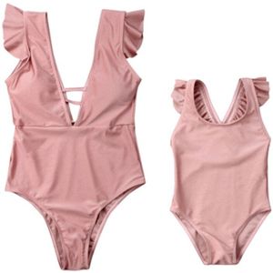 Moeder En Dochter Badpak Zomer Moeder Dochter Ruches Badmode Familie Look Mama En Me Bikini Familie Bijpassende Kleding