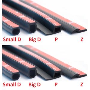 2Meter D Z P B Type 3M Lijm Auto Rubberen Afdichting Geluidsisolatie Tochtstrip Edge Trim Geluidsisolatie auto Deur Afdichting Strip