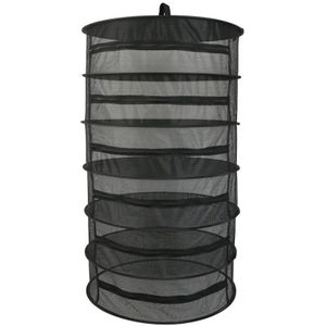 6/8 Layers Hanging Basket with Zipper Folding Dry Rack Herb Drying Net Dryer Bag Mesh For Herbs Flowers Buds Plants