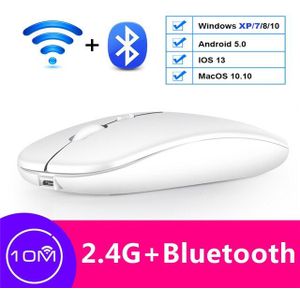 Draadloze Muis Bluetooth Oplaadbare Muis Draadloze Computer Stille Muis Ergonomisch Mini Muis Usb Optische Muizen Voor Laptop Pc