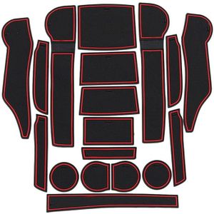 18Pcs Auto Front & Back Deur Slot Pad Mat Cup Houders Matten Trim Interieur Styling Voor Subaru Forester interieur Accessoires