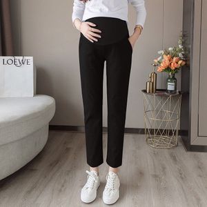 1809 # Voorjaar Dunne Katoen Linnen Moederschap Broek Toevallige Buik Broek Kleding Voor Zwangere Vrouwen 9/10 Lengte Zwangerschap Broek