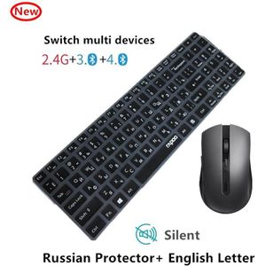 Rapoo 9300G Multi-mode Stille Draadloze Toetsenbord Muis Combo Bluetooth-Compatibel 2.4G Switch Tussen 3 apparaten Verbinding