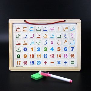 Russisch/Arabisch/Spaans/Engels Childrens Zwart Board &amp; Magnetische White Board Dubbelzijdig Nummers/Alfabet Spel voor Kid 3 Jaar Oud