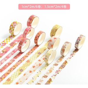 Grid Washi Tape Koreaanse Briefpapier Papier Afplakband 10 Stks/set Washitape Leuke Plakband Cinta Adhesiva Decorativa Papeleria