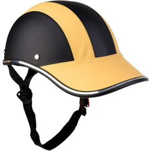 Pu Straat Fiets Motorfiets Helm Motocross Fietsen Paardrijden Half Helm Baseball Cap Foam Padded Hoed