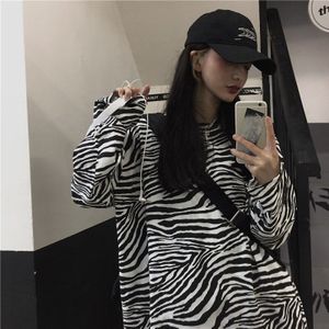 Unisex Oversized Zebra Print Shirts Mannen Streetwear Casual Lange Mouw Hip Hop Koreaanse Harajuku Mannen Punk Streetwear Kleding