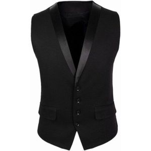 Suharybo Zwarte Classtic Patchwork Rayon Kraag Mannen Pak Vest Voor Man Zakelijke Kleding Knop Open Slim Grey vest