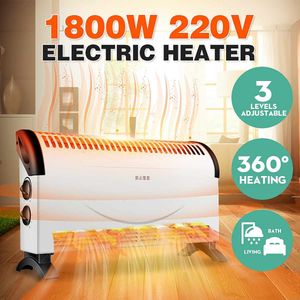 1800W 220V Elektrische Kachel Thuis Bad Thermostatische Heater Warmer Fan 3 Niveau Verstelbare & Traploze Intelligente Verwarming Draad heater