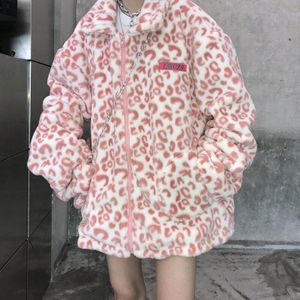 Hwlzltzht Winter Plus Size Vrouwen Kleding Lamswol Vrouwen Jas Warme Parka Lange Mouwen Bovenkleding Harajuku Streetwear