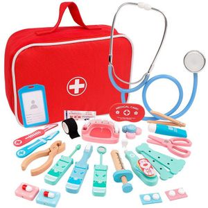 Kinderen Houten Cosplay Doctor Game Toy Rollenspel Klassieke Speelgoed Simulatie Ziekenhuis Pretend Doctor Accessoires Gereedschap Set