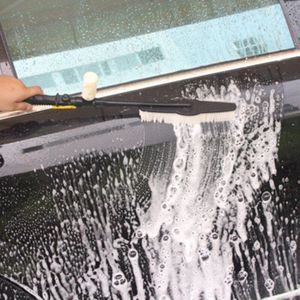 Intrekbare Lange Steel Autowasseretteborstel Water Schuim Flow Car Cleaning Borstels Care Wasmachine Auto Body Tire Clean Tool Onderhoud