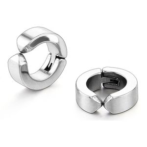 1 Paar Mannen Vrouwen Rvs Hip-Hop Geen Piercing Clip On Ear Stud Manchet Oorbellen ER961