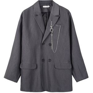 Iefb/Herenkleding Trend Casual Pak Enkele Breasted Lente Mode Knappe Losse Blazers Tij Jas Met chian 9Y970