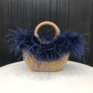 Zomer Holle Stro Tote Papier Geweven Schoudertassen Strand Handtas Raffia Rotan Bohemian Bali Top Greep Casual Tassen