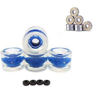 Een Set Van 4 Pro Longboard Wielen 70Mm 78A Led 3 Kleur Skateboard Wielen Met Abec 11 Lager En spacers Verlichting