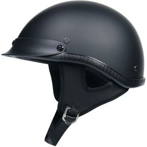 Retro En Vintage Half Open Gezicht Dot Goedgekeurd Motorhelm Voor Man En Vrouw