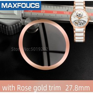 Sapphire Crystal Voor Centrix Serie R30939013 R30941162 Horloge Glas Met Rose Goud/Zilver Zwart/Gold Trim Onderdelen Voor rado