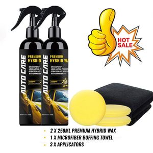 250Ml 9H Keramische Auto Coating Carnaubawas Hybrid Nano Vloeibaar Glas Keramische Auto Coating Polish Sealer Kit Hydrofobe wax