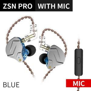 Kz Zsn Pro 1BA 1DD Hybrid Drive In Ear Oortelefoon Hifi Metal Bass Oordopjes Sport Muziek Headset Vervangbare Kabel ZS10 pro Zsx Zstx
