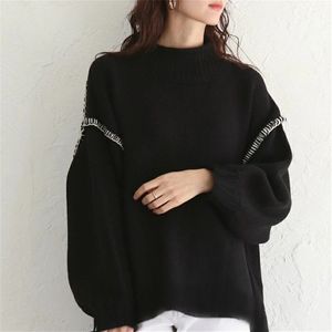 Trui Elegante Truien Gebreide Vrouwen Japan Stijl Losse Warme Vrouwelijke Knitwear Lange Mouwen Casual Wollen Jumper Herfst