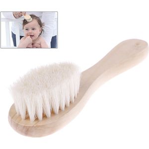 Houten Handvat Borstel Baby Haarborstel Pasgeboren Haar Borstel Zuigeling Kam Head Massager