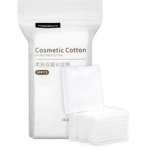 50pcs Makeup Cotton Double-sided 3 Layer Cotton Pad Disposable Soft Makeup Cotton Pad Make-up Remover Clean Cosmetic Remover Pad