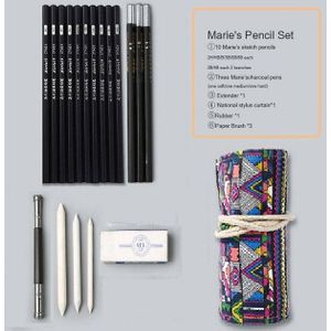 Marie 'S Schets Potlood Set Schets Pen Tekening Potlood Set Beginner Student Professionele Volledige Set Van Schets Pen Kunst Levert